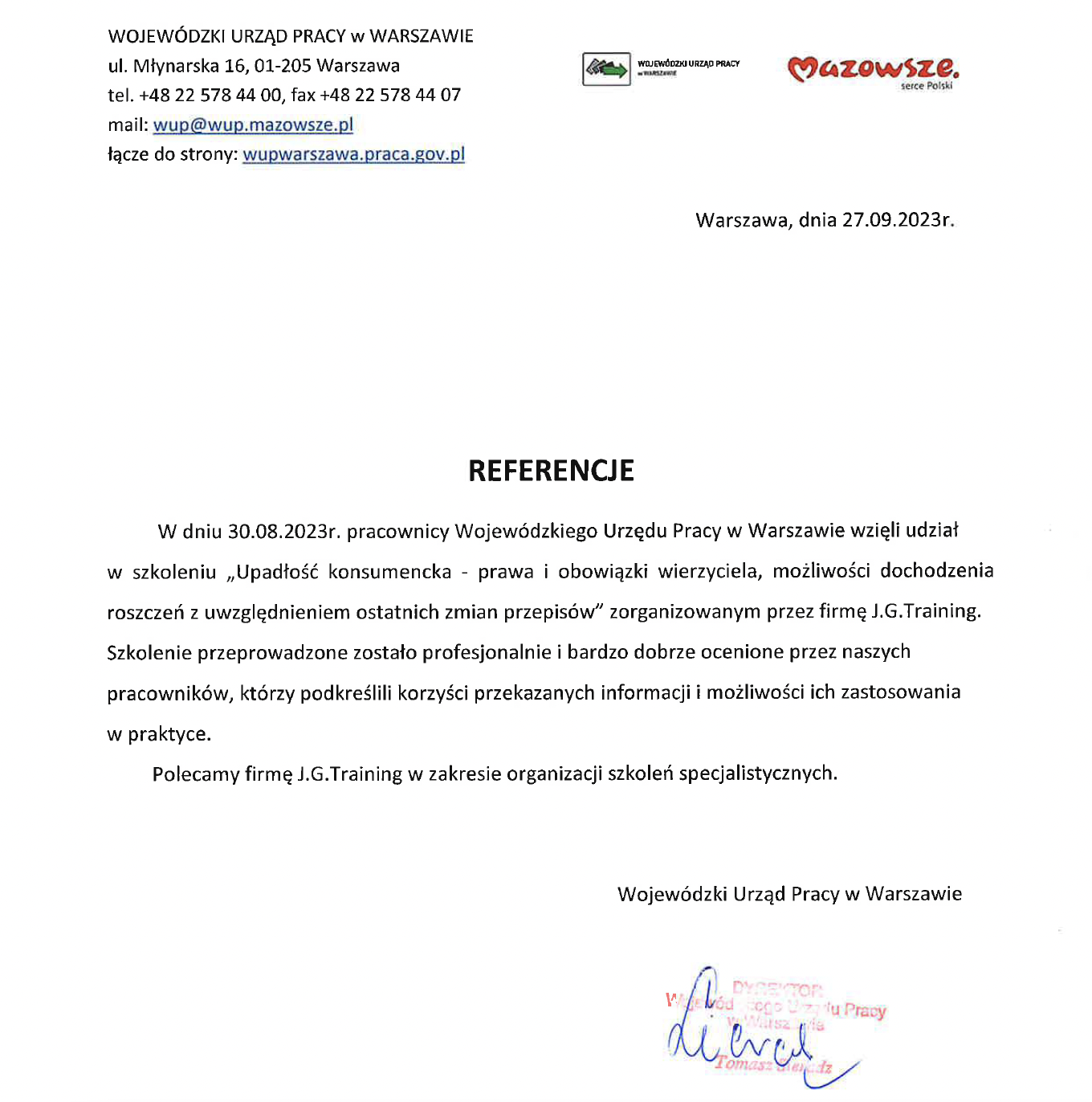 Zapraszamy na szkolenia dla wojewódzkich urzędów pracy.