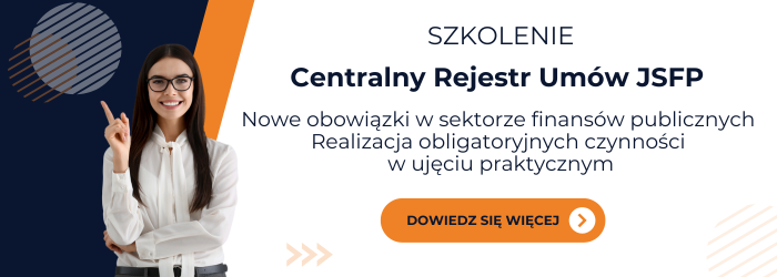 Zapraszamy na szkolenie z Centralnego Rejestru Umów JSFP.
