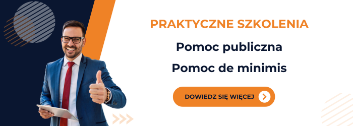 Zapraszamy na szkolenia z pomocy publicznej i pomocy de minimis.